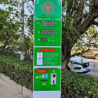 Alta precisione moneta elettronica azionata altezza peso BMI Scala con stampante termica
