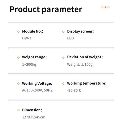 AC100-240V Voltaggio di lavoro Pesatura digitale a moneta con peso compreso tra 8 e 200 kg