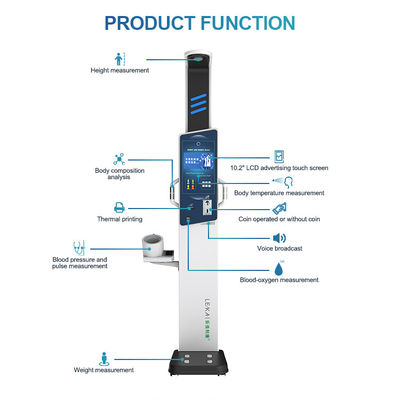 Stazione di controllo sanitario self-service accurata HW-900G G.W 43 kg gamma di misura del grasso 5%-50%