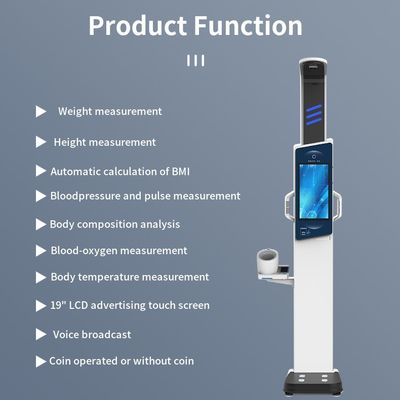 AC100-240V Intelligent Gym Standing Body Composition Scale con riconoscimento vocale
