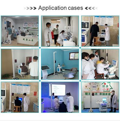Full Touch LCD Screen Body Check Up Kiosk per le cliniche Soluzione di autoservizio intelligente