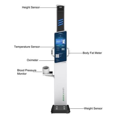 N.W 43kg BMI Analyzer Health Check Up Kiosk con intervallo di misurazione dell'altezza 0-210cm