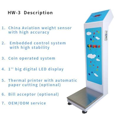 Scala digitale di misura del peso corporeo con funzione operata da monete N.W/ G.W 27KG/ 30KG