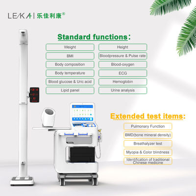 15 pollici touch screen Telemedicina Diagnostic Machine All-in-one Chiosco di controllo completo del corpo