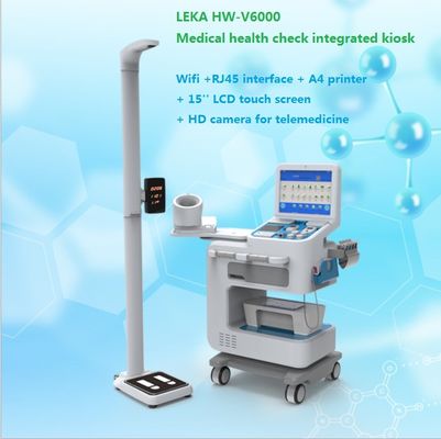 Scala di altezza e peso medica ad ultrasuoni per la diagnosi della salute Chiosco HW-V6000 Corpo intero