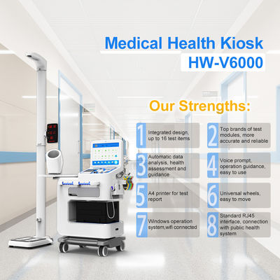 Controllo sanitario all-in-one, chiosco di telemedicina self-service con schermo da 15 pollici