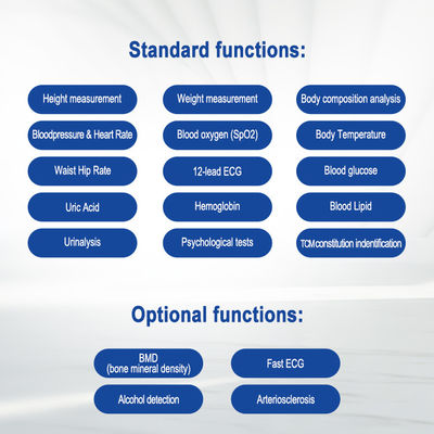 HW-V7000 Telemedicine Body Analyzer Sostenere OEM personalizzato per il chiosco completo di controllo sanitario