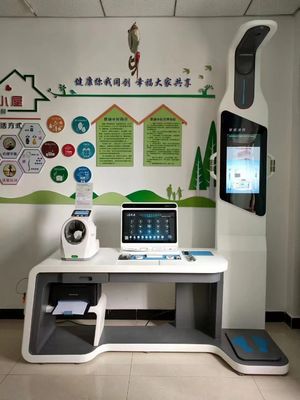 Chiosco di telemedicina HW-V7000 ABS e acciaio inossidabile per il controllo sanitario completo