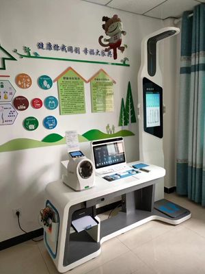 Chiosco di telemedicina HW-V7000 ABS e acciaio inossidabile per il controllo sanitario completo