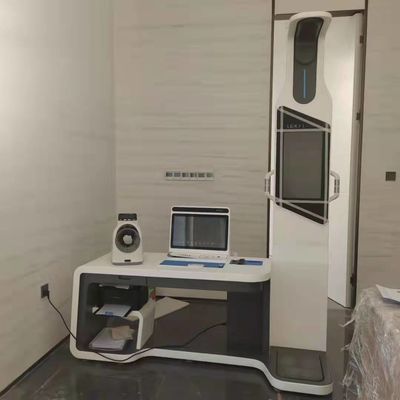 Stazione di controllo del corpo all-in-one di telemedicina con scala di altezza e peso ad ultrasuoni