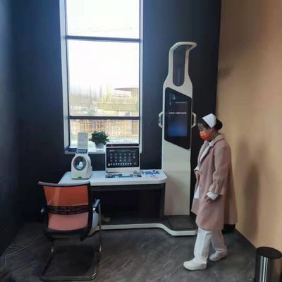 Stazione di controllo del corpo all-in-one di telemedicina con scala di altezza e peso ad ultrasuoni