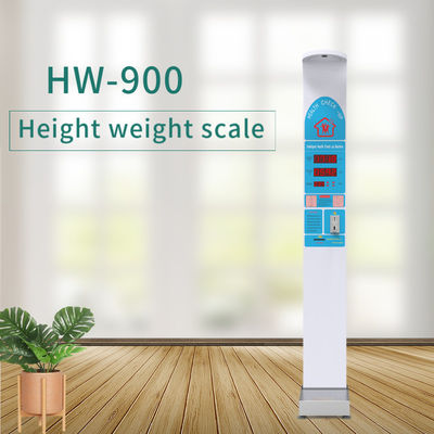 Codice di misura dell'altezza e del peso del corpo a ultrasuoni con monete 100-240V alimentazione 33*55*235cm