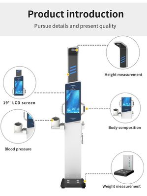 19 pollici Android Health Kiosk Steel Health Center BMI Machine con analizzatore di grasso corporeo