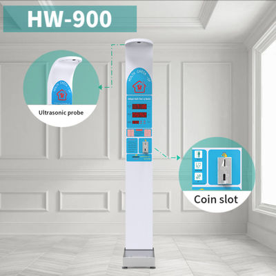AC100-240V Digital Folding Coin Height Weight Scale con BMI e Vending Function N.W 42kg