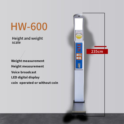 Scala digitale del corpo ad ultrasuoni HW-600 Macchina di misurazione dell'altezza e del peso di grado medico