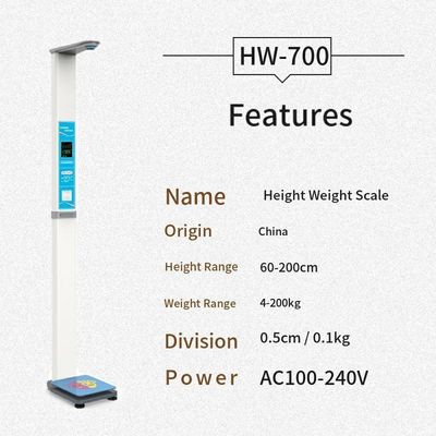 Scale elettroniche automatiche di altezza e di peso a monete con alimentazione da 100-240 V