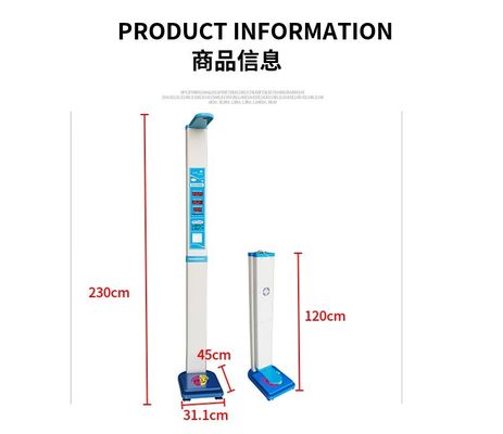 Scala pieghevole di misura dell'IMC HW-700Z con schermo a LED e alimentazione AC100-220V