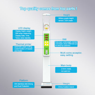 HW-600 Scala del peso e dell'altezza del corpo completamente personalizzata con display a LED