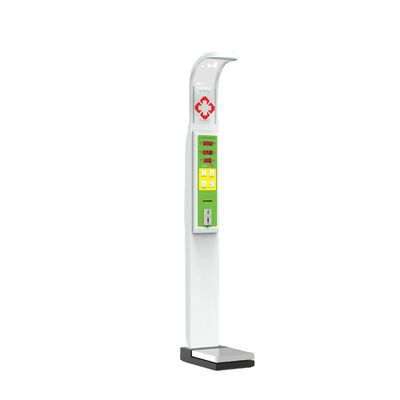 Macchina per l'indice di massa corporea (BMI) con altezza e peso a monete per la gamma di peso 1-200 kg e la gamma di altezza 0-200 cm