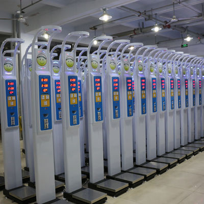 Farmacia Medica BMI Ultrasuoni Peso e altezza Macchina Scala moneta con display a LED