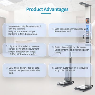 Farmacia Analisi elettronica della composizione corporea Scala BMI per l'equilibrio di altezza e peso