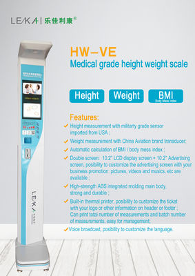 Alta resistenza ABS Ultrasuoni BMI Scale Scala digitale di peso corporeo con supporto personalizzato